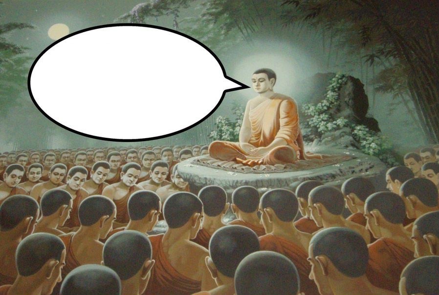 آموزش دادن بودا به پیروانش